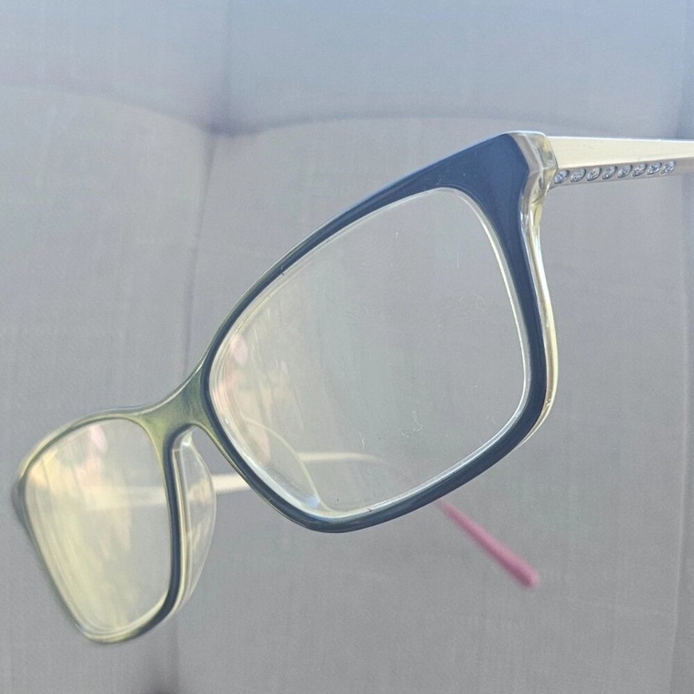 Vera Wang Women Eyeglasses Frame Black/Gold Tone Glasses Eyewear SAGITTA Titaniu